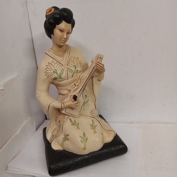 RARE ABCO Alexander Backer Co NY ‘30s -60s?Asian instruments statue figure